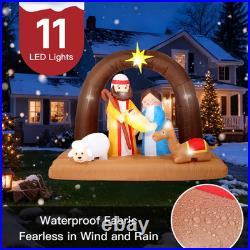 8FT Christmas Inflatables Nativity Set 2025 NEW LED Outdoor Decoration