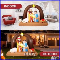8FT Christmas Inflatables Nativity Set 2025 NEW LED Outdoor Decoration