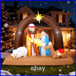 8FT Christmas Inflatables Nativity Set 2025 NEW LED Outdoor Decoration