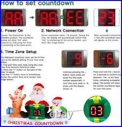 8FT Christmas Inflatables Santa Countdown Clock 2025 NEW LED Outdoor Decoration