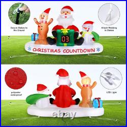 8FT Christmas Inflatables Santa Countdown Clock 2025 NEW LED Outdoor Decoration