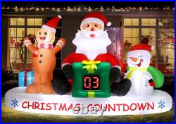 8FT Christmas Inflatables Santa Countdown Clock 2025 NEW LED Outdoor Decoration