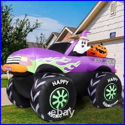 8FT Halloween Inflatable Monster Truck Outdoor Giant Decorations Blow Up Yard