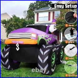 8FT Halloween Inflatable Monster Truck Outdoor Giant Decorations Blow Up Yard