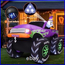 8FT Halloween Inflatable Monster Truck Outdoor Giant Decorations Blow Up Yard