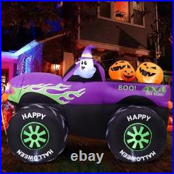 8FT Halloween Inflatable Monster Truck Outdoor Giant Decorations Blow Up Yard