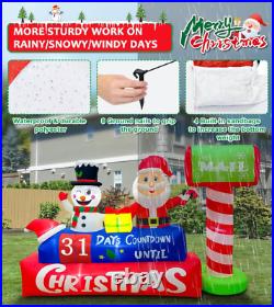 8FT Inflatable Christmas Countdown Outdoor Decoration, Lighted Christmas Blow Up 8FT Inflatable Christmas Countdown Outdoor Decoration, Lighted Christmas Blow Up