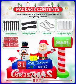 8FT Inflatable Christmas Countdown Outdoor Decoration, Lighted Christmas Blow Up 8FT Inflatable Christmas Countdown Outdoor Decoration, Lighted Christmas Blow Up