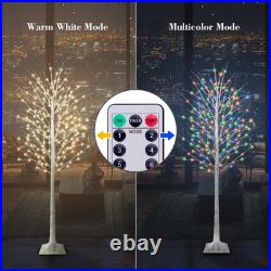 8FT Lighted Birch Tree, Birch Tree with 210 LED Lights, 8 Flash Modes and Tim 8FT Lighted Birch Tree, Birch Tree with 210 LED Lights, 8 Flash Modes and Tim