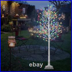 8FT Lighted Birch Tree, Birch Tree with 210 LED Lights, 8 Flash Modes and Tim 8FT Lighted Birch Tree, Birch Tree with 210 LED Lights, 8 Flash Modes and Tim