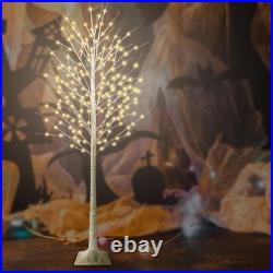 8FT Lighted Birch Tree, Birch Tree with 210 LED Lights, 8 Flash Modes and Tim 8FT Lighted Birch Tree, Birch Tree with 210 LED Lights, 8 Flash Modes and Tim