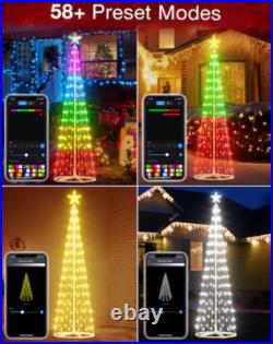 8FT Smart LED lights Christmas Cone Tree with Star Topper Christmas Tree APP DIY 8FT Smart LED lights Christmas Cone Tree with Star Topper Christmas Tree APP DIY