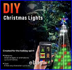 8FT Smart LED lights Christmas Cone Tree with Star Topper Christmas Tree APP DIY