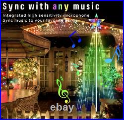 8FT Smart LED lights Christmas Cone Tree with Star Topper Christmas Tree APP DIY