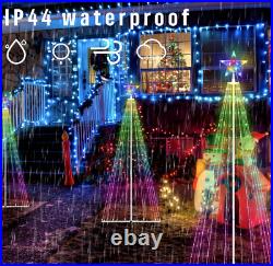 8FT Smart LED lights Christmas Cone Tree with Star Topper Christmas Tree APP DIY 8FT Smart LED lights Christmas Cone Tree with Star Topper Christmas Tree APP DIY