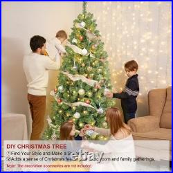 8Foot Green Pre-Lit Christmas Tree Artificial Xmas Tree With 500 Lights with Stand
