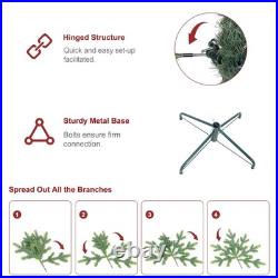 8Foot Green Pre-Lit Christmas Tree Artificial Xmas Tree With 500 Lights with Stand