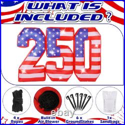 8.5 FT 250Th Anniversary Inflatable 4Th of July Outdoor Decoration with Built-In 8.5 FT 250Th Anniversary Inflatable 4Th of July Outdoor Decoration with Built-In
