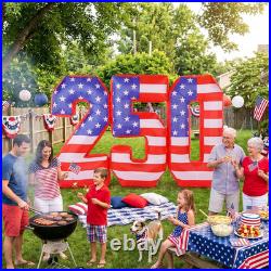 8.5 FT 250Th Anniversary Inflatable 4Th of July Outdoor Decoration with Built-In