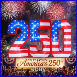 8.5 FT 250Th Anniversary Inflatable 4Th of July Outdoor Decoration with Built-In