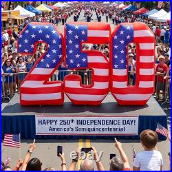 8.5 FT 250Th Anniversary Inflatable 4Th of July Outdoor Decoration with Built-In