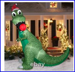 8.5' Inflatable LED Christmas T-Rex Biting Ornament Yard Decoration 8.5' Inflatable LED Christmas T-Rex Biting Ornament Yard Decoration