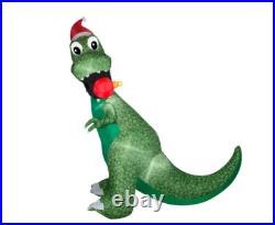 8.5' Inflatable LED Christmas T-Rex Biting Ornament Yard Decoration 8.5' Inflatable LED Christmas T-Rex Biting Ornament Yard Decoration