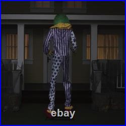 8'6 LED Animated Talking Clown Animated Prop Haunted House Halloween Decor