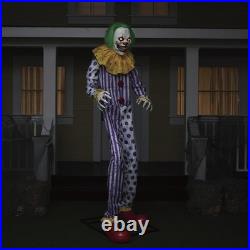 8'6 LED Animated Talking Clown Animated Prop Haunted House Halloween Decor