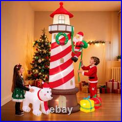 8.8FT Christmas Inflatables Lighthouse 2025 NEW LED Outdoor Decoration