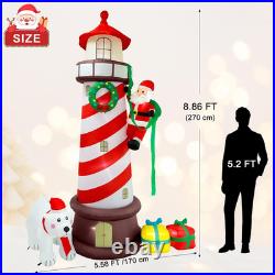 8.8FT Christmas Inflatables Lighthouse 2025 NEW LED Outdoor Decoration