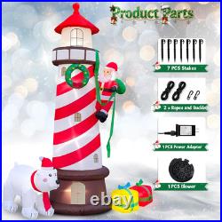 8.8FT Christmas Inflatables Lighthouse 2025 NEW LED Outdoor Decoration