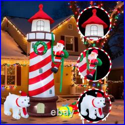 8.8FT Christmas Inflatables Lighthouse 2025 NEW LED Outdoor Decoration