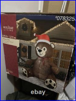 8.9 Ft Christmas Inflatable Bear Holiday Living Airblown Yard Decoration