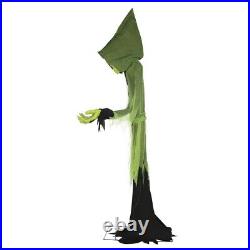 8' Animated Green Alien Ghoul Speaks Different Phrases Glow Eyes Halloween Prop 8' Animated Green Alien Ghoul Speaks Different Phrases Glow Eyes Halloween Prop