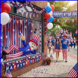 8 FT 4Th of July Inflatables Outdoor Decorations, Large Uncle Sam Patriotic Infl