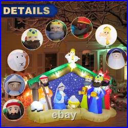 8 FT Christmas Inflatables Nativity Scene Outdoor Decorations, Christmas Blow 8 FT Christmas Inflatables Nativity Scene Outdoor Decorations, Christmas Blow
