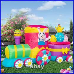 8 FT Easter Inflatable Bunny Train for Outdoor Holiday Décor