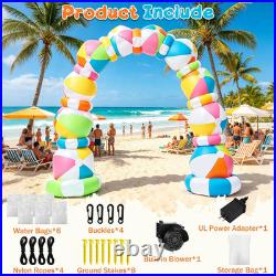 8 FT Inflatable Beach Ball Arch, Summer Inflatable Outdoor Decorations, Blow up