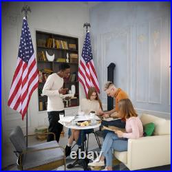 8 Ft Sectional Indoor Flag Pole Kit Eagle Topper Aluminum 3x5 Ft US Flag & Base 8 Ft Sectional Indoor Flag Pole Kit Eagle Topper Aluminum 3x5 Ft US Flag & Base