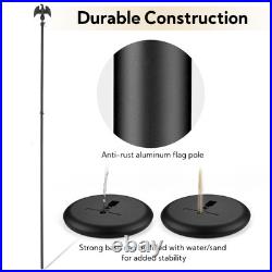 8 Ft Sectional Indoor Flag Pole Kit Eagle Topper Aluminum 3x5 Ft US Flag & Base 8 Ft Sectional Indoor Flag Pole Kit Eagle Topper Aluminum 3x5 Ft US Flag & Base