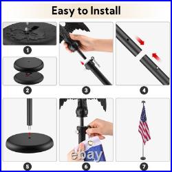 8 Ft Sectional Indoor Flag Pole Kit Eagle Topper Aluminum 3x5 Ft US Flag & Base 8 Ft Sectional Indoor Flag Pole Kit Eagle Topper Aluminum 3x5 Ft US Flag & Base