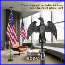 8 Ft Sectional Indoor Flag Pole Kit Eagle Topper Aluminum 3x5 Ft US Flag & Base 8 Ft Sectional Indoor Flag Pole Kit Eagle Topper Aluminum 3x5 Ft US Flag & Base