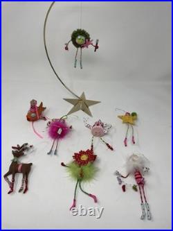 8 Glitterville Polka Dot Socks Character Ornaments