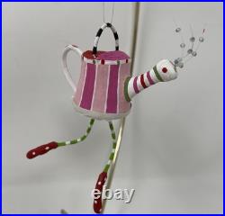 8 Glitterville Polka Dot Socks Character Ornaments