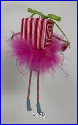 8 Glitterville Polka Dot Socks Character Ornaments