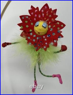 8 Glitterville Polka Dot Socks Character Ornaments