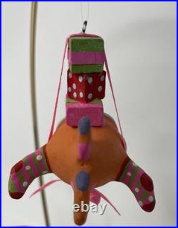 8 Glitterville Polka Dot Socks Character Ornaments