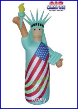 8' Self-Inflatable LED Patriotic Statue Of Liberty SKIN COLOR Yard Decoration