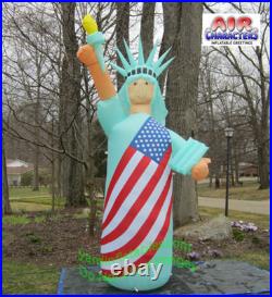 8' Self-Inflatable LED Patriotic Statue Of Liberty SKIN COLOR Yard Decoration